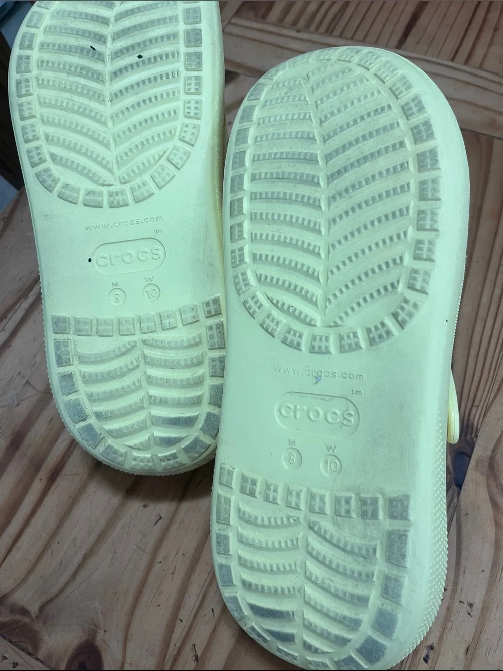CROCS Platform Classic Clog in Pale Yellow
